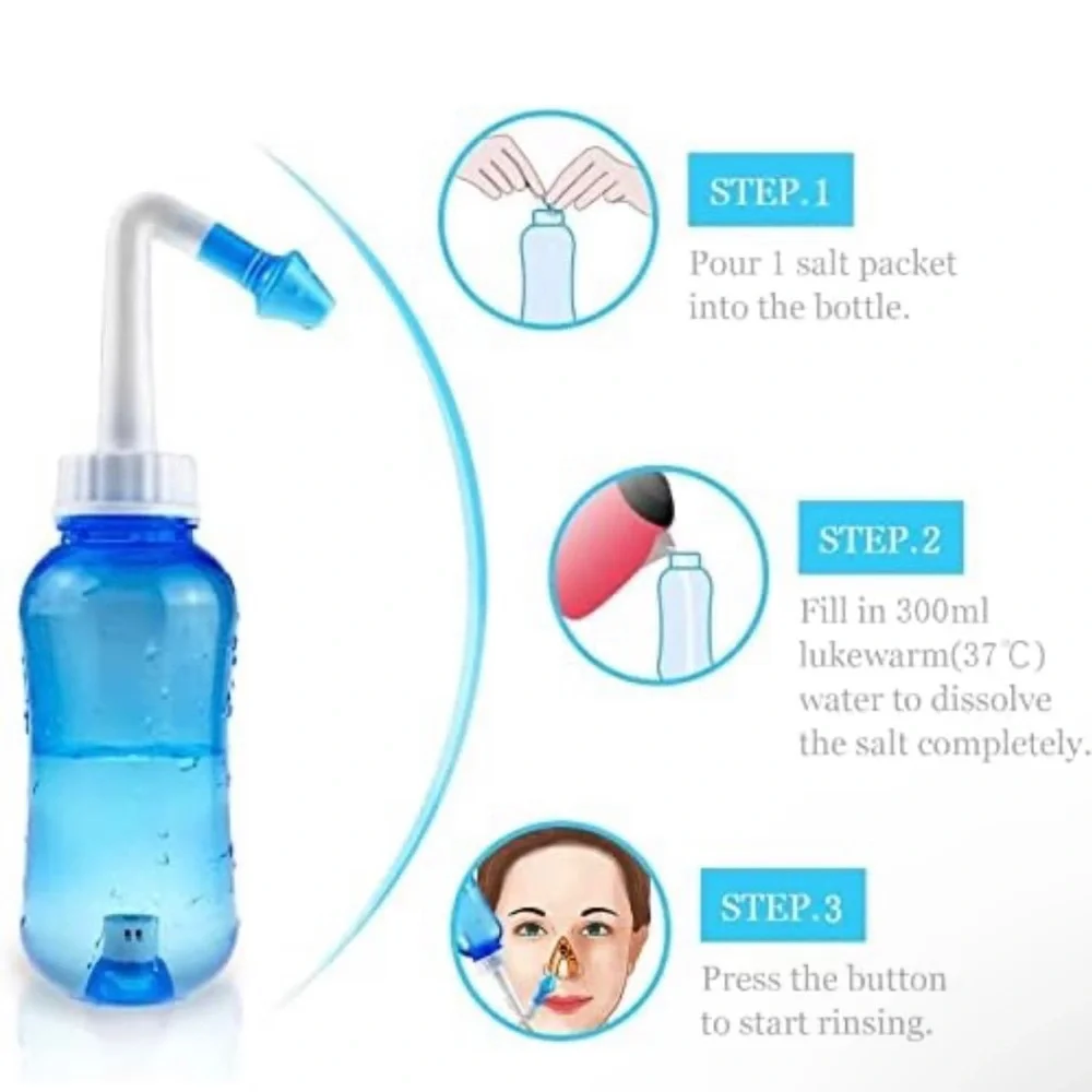 Waterpulse Sinus Rinse Kit Neti Pot Nasal 300 Nasal Wash Bottle YT-300 - Picture 5 of 7
